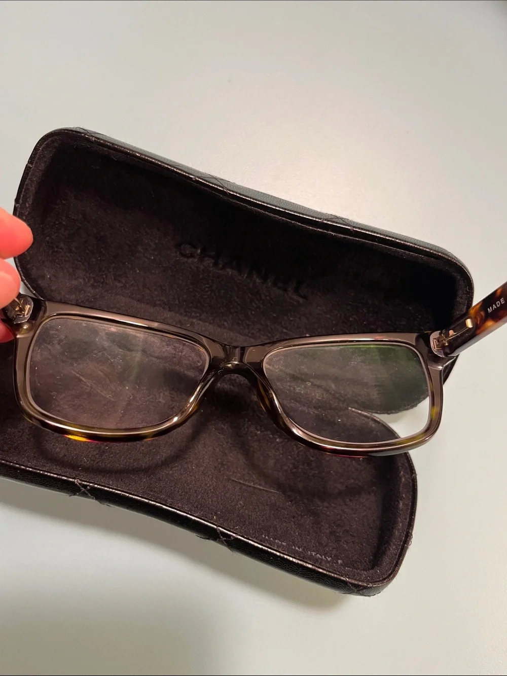 Chanel Made in Italy 3314 Eyeglasses color:1172 Havana/tortoise- great condition